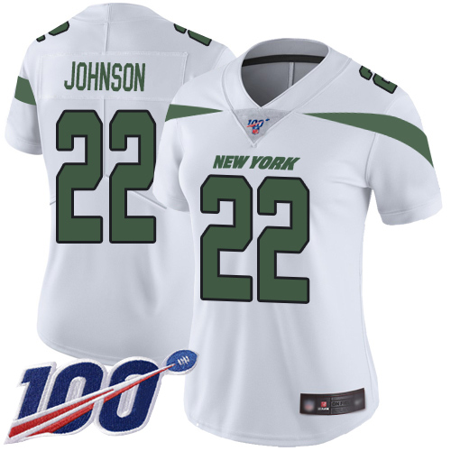 New York Jets Limited White Women Trumaine Johnson Road Jersey NFL Football 22 100th Season Vapor Untouchable